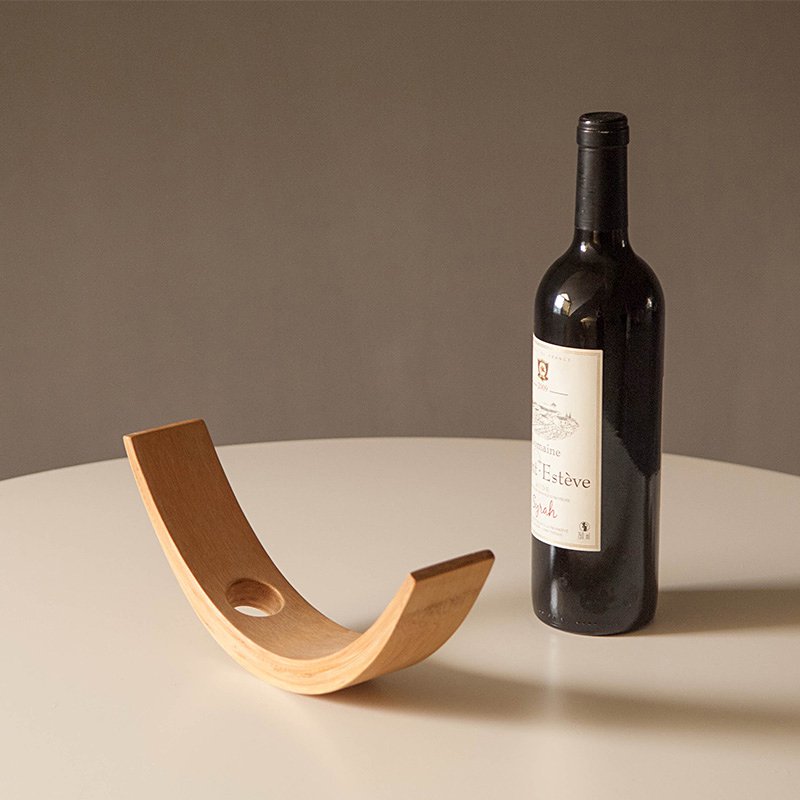 Bamboo Gravity Wine Holder — Coastal Bar Essential