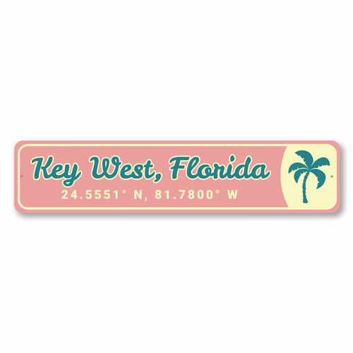 24°N 81°W — Key West Latitude & Longitude Sign