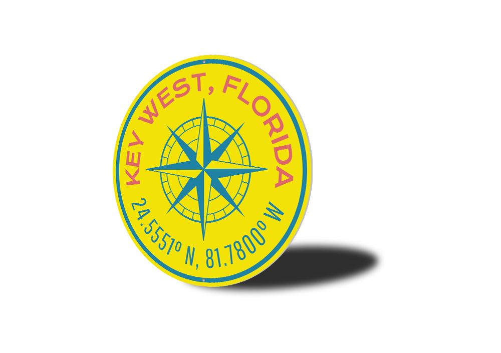 Key West Compass Rose — Navigate to Paradise Sign
