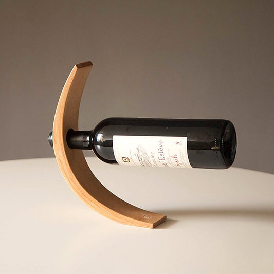 Bamboo Gravity Wine Holder — Coastal Bar Essential