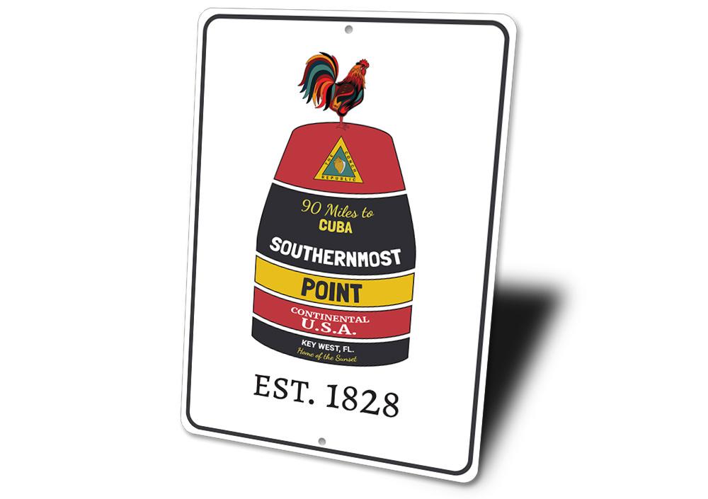 Key West Est. — Rooster & Buoy Coastal Sign
