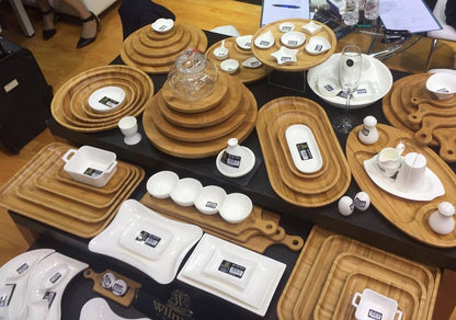 13" Bamboo Round Serving Platter — Dock-to-Table