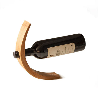 Bamboo Gravity Wine Holder — Coastal Bar Essential