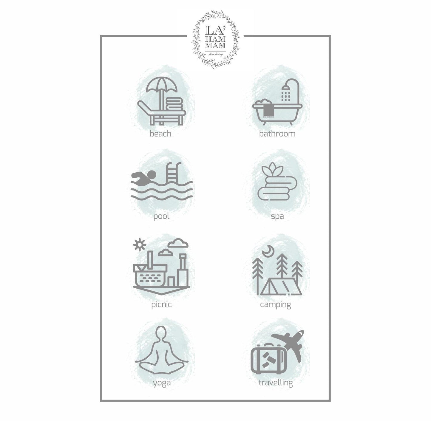 La Hammam Mediterranean Peshtemal Beach Towel