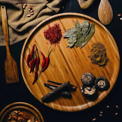 13" Bamboo Round Serving Platter — Dock-to-Table