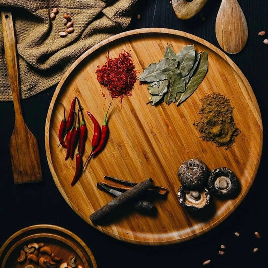 13" Bamboo Round Serving Platter — Dock-to-Table