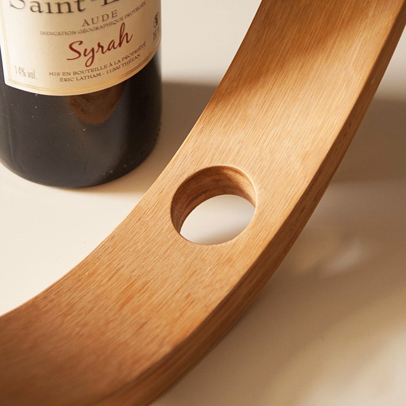 Bamboo Gravity Wine Holder — Coastal Bar Essential