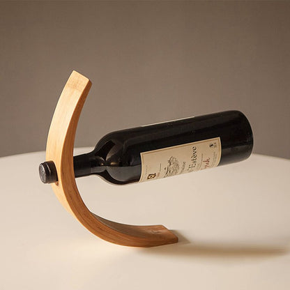 Bamboo Gravity Wine Holder — Coastal Bar Essential