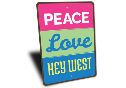 Peace, Love & Key West — Coastal Spirit Sign