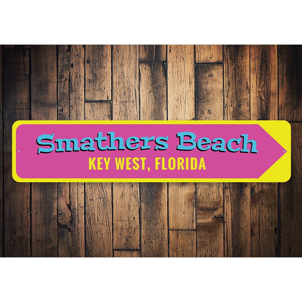 Smathers Beach — Key West Coastal Wall Sign