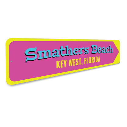 Smathers Beach — Key West Coastal Wall Sign