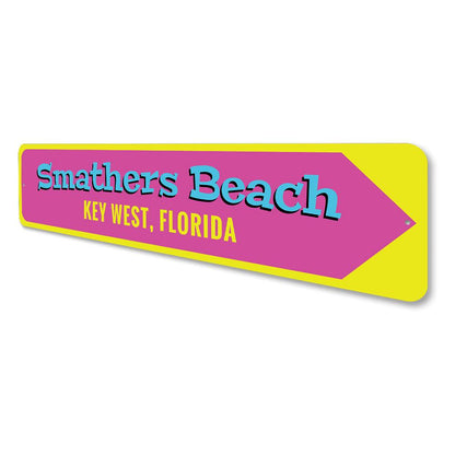 Smathers Beach — Key West Coastal Wall Sign