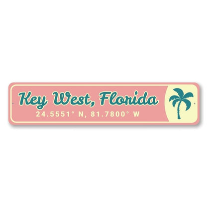 24°N 81°W — Key West Latitude & Longitude Sign