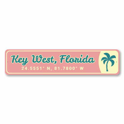 24°N 81°W — Key West Latitude & Longitude Sign