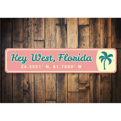 24°N 81°W — Key West Latitude & Longitude Sign
