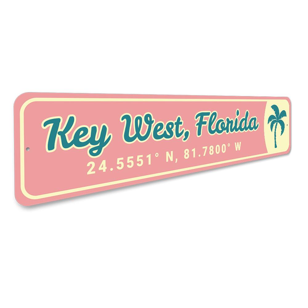 24°N 81°W — Key West Latitude & Longitude Sign