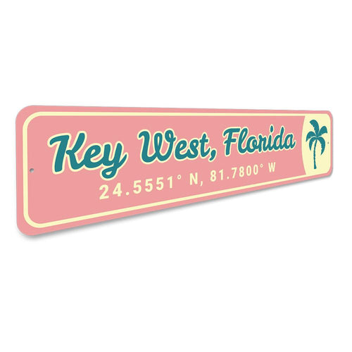 24°N 81°W — Key West Latitude & Longitude Sign