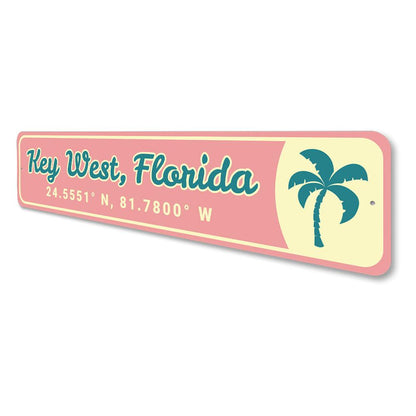 24°N 81°W — Key West Latitude & Longitude Sign