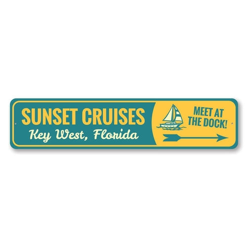 Sunset Cruises, Key West — Nautical Wall Sign