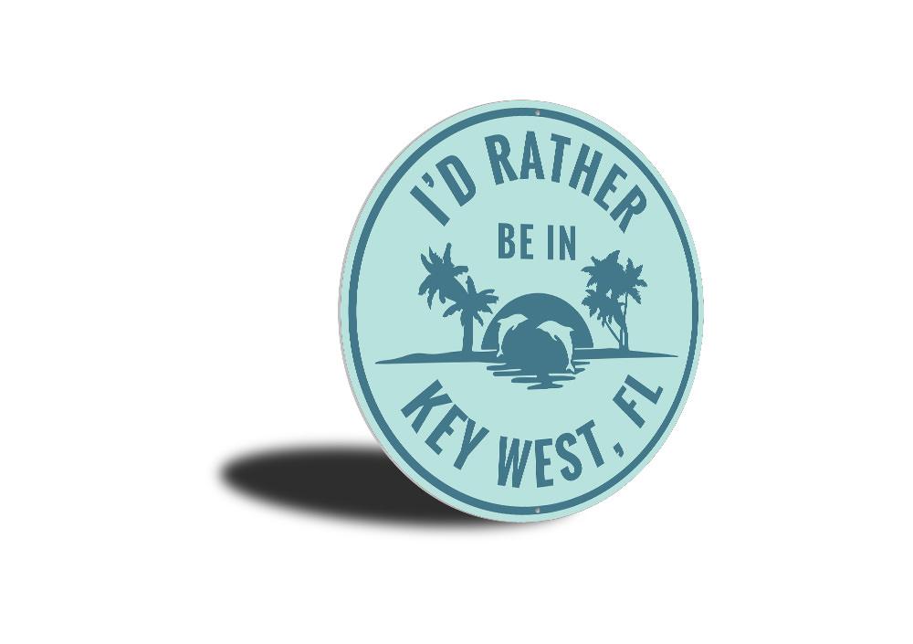 Rather Be in Key West — Sunset Horizon Sign