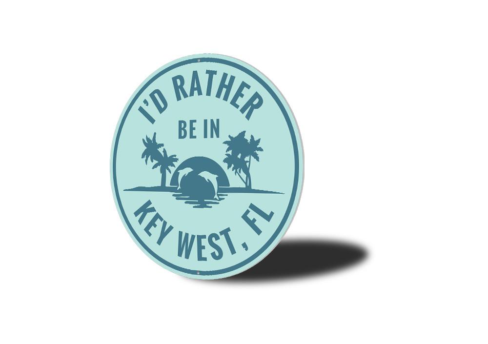 Rather Be in Key West — Sunset Horizon Sign