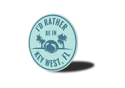 Rather Be in Key West — Sunset Horizon Sign