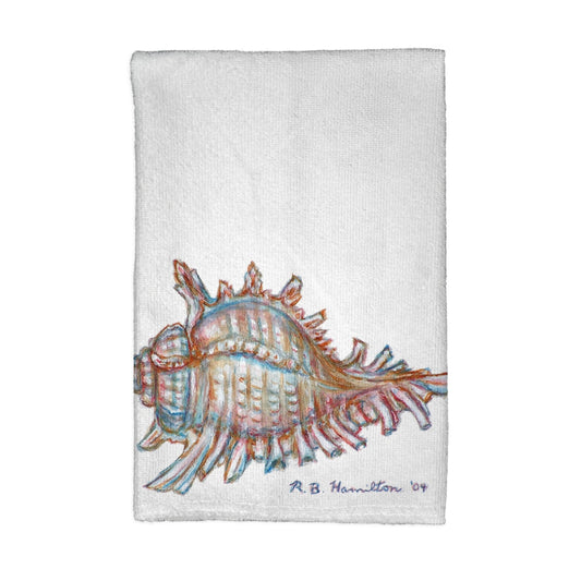 Betsy Drake Conch Shell Kitchen Towel — Hand-Illustrated Art