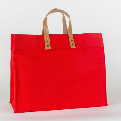 Keys Canvas & Leather Tote — Coastal Carry-All