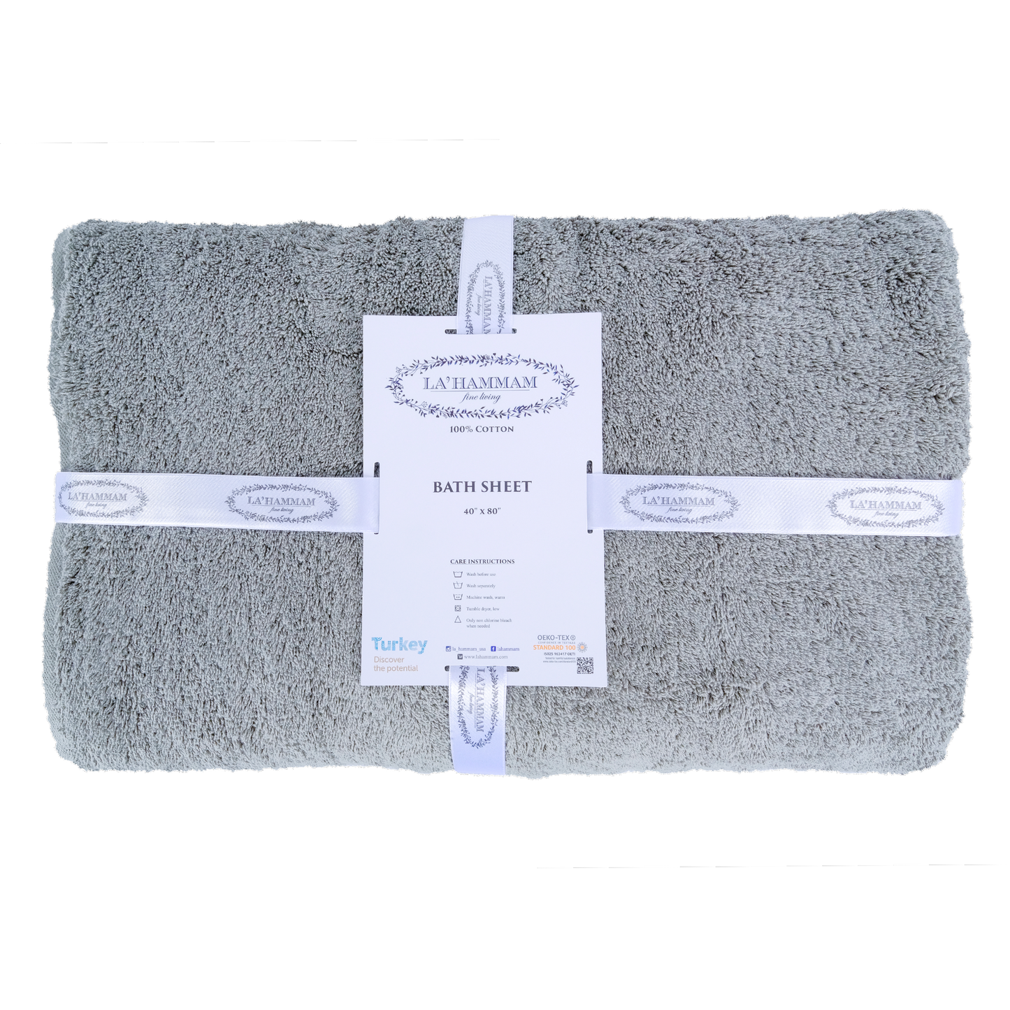 La Hammam Turkish Cotton Bath Sheet — 600 GSM Luxury