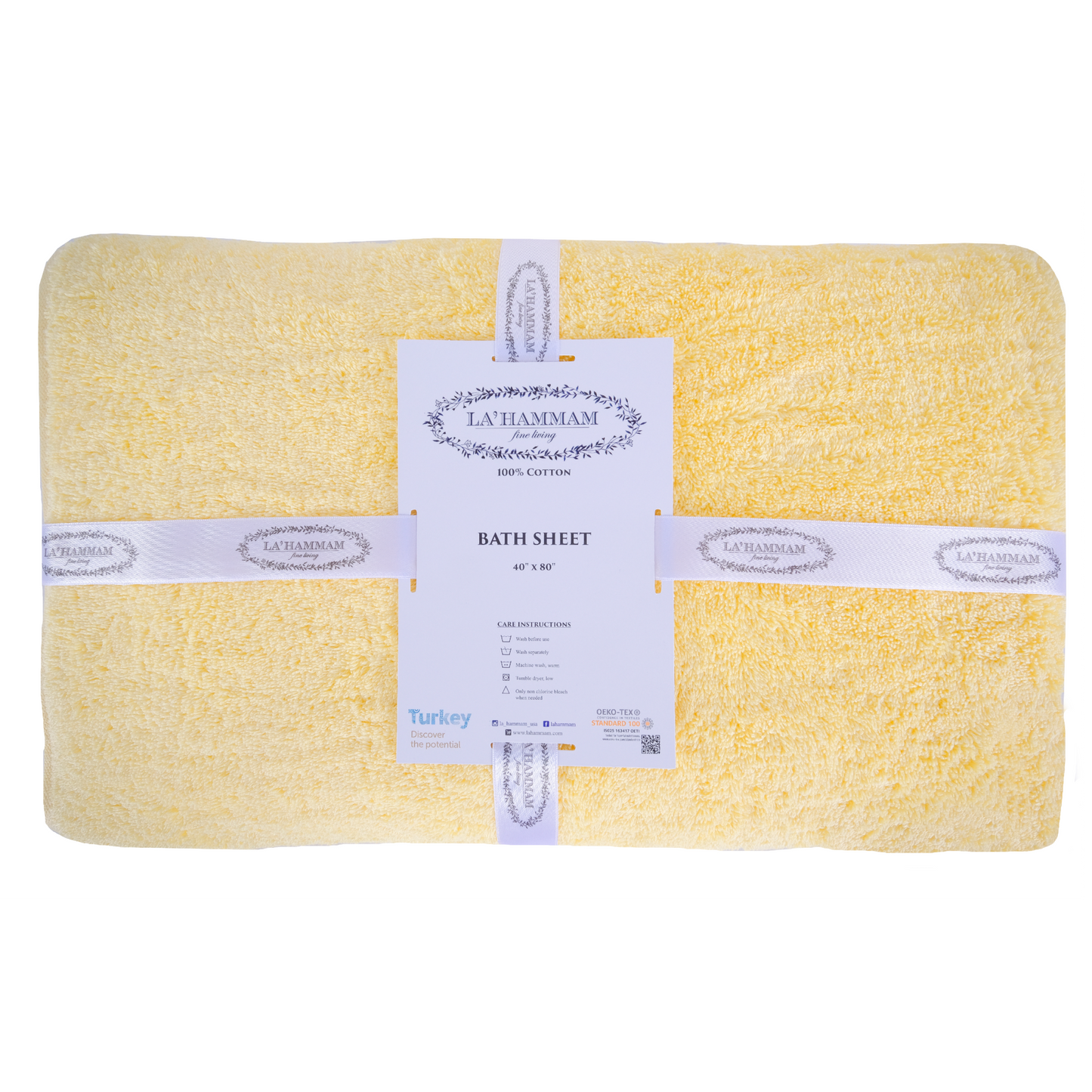 La Hammam Turkish Cotton Bath Sheet — 600 GSM Luxury