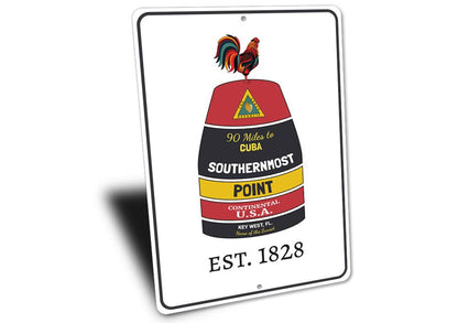 Key West Est. — Rooster & Buoy Coastal Sign