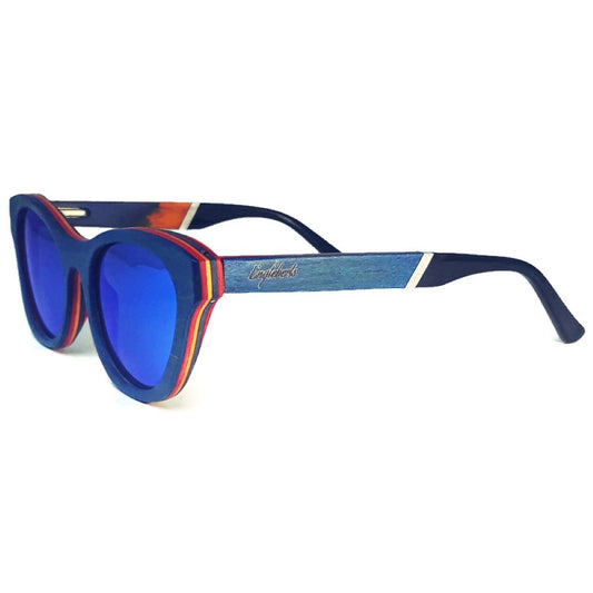 Beach Bound Skateboard Wood Sunglasses — Polarized