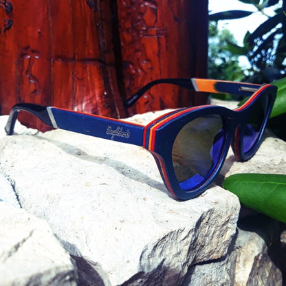 Beach Bound Skateboard Wood Sunglasses — Polarized