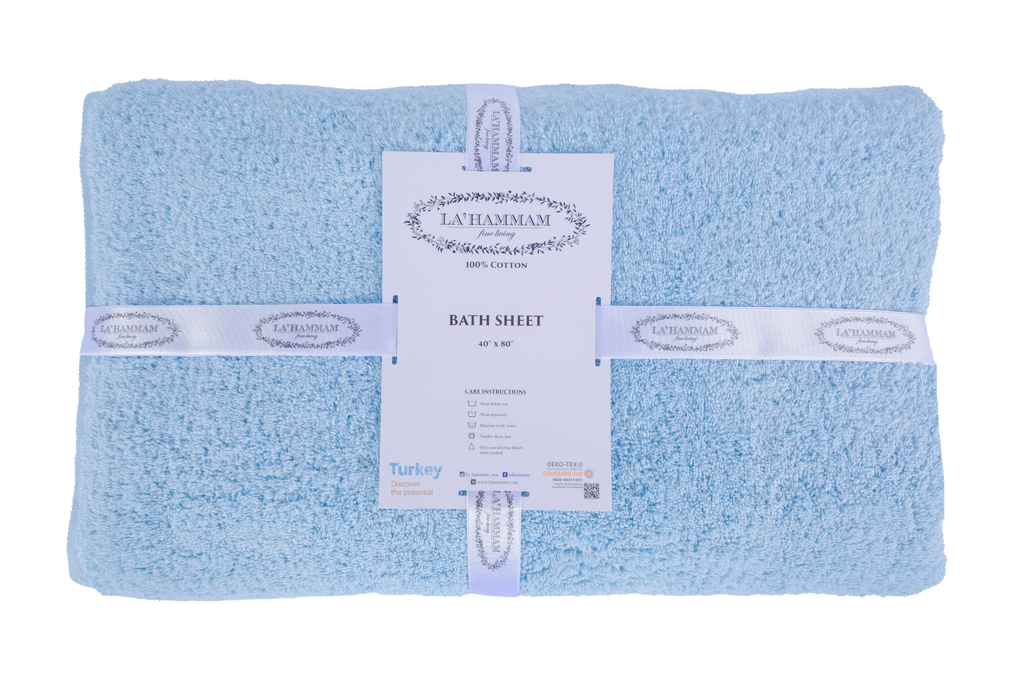 La Hammam Turkish Cotton Bath Sheet — 600 GSM Luxury